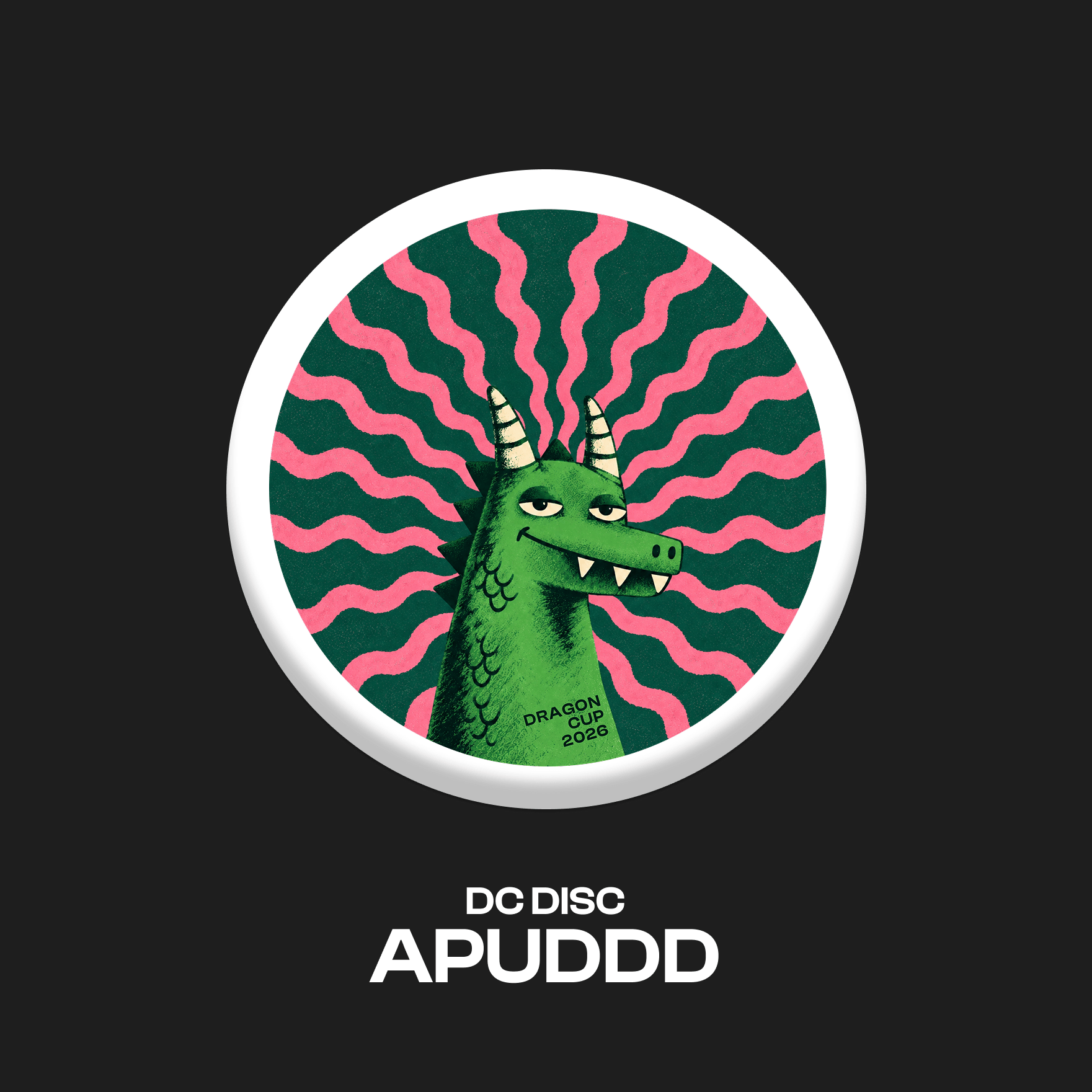 Dysk Dragon Cup 2026 — wzór Apuddd